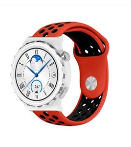 Strap-it Huawei Watch GT 3 Pro 43mm sport band (rood/zwart)