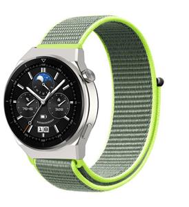 Strap-it Huawei Watch GT 3 Pro 46mm nylon band (fluoriserend)