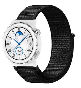 Strap-it Huawei Watch GT 3 Pro 43mm nylon band (zwart)