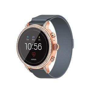 Strap-it Fossil Gen 5e - 42mm Milanese band (grijs)