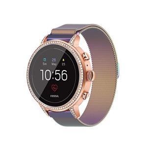 Strap-it Fossil Gen 5e - 42mm Milanese band (regenboog)