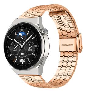 Strap-it Huawei Watch GT 3 Pro 46mm roestvrij stalen band (rosé goud)