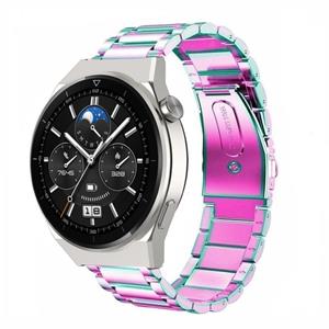 Strap-it Huawei Watch GT 3 Pro 46mm stalen band (regenboog)