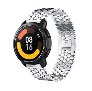 Strap-it Xiaomi Watch S1 stalen vis band (zilver)