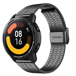 Strap-it Xiaomi Watch S1 roestvrij stalen band (zwart)