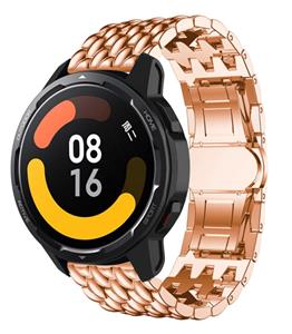 Strap-it Xiaomi Watch S1 stalen draak band (rosé goud)