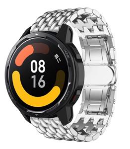 Strap-it Xiaomi Watch S1 stalen draak band (zilver)