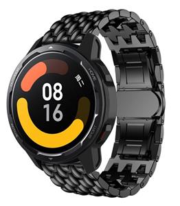 Strap-it Xiaomi Watch S1 stalen draak band (zwart)