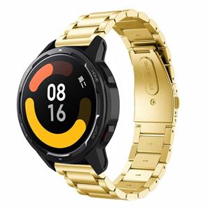 Strap-it Xiaomi Watch S1 stalen band (goud)