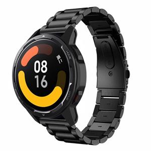 Strap-it Xiaomi Watch S1 stalen band (zwart)
