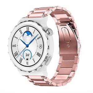 Strap-it Huawei Watch GT 3 Pro 43mm stalen band (roze)