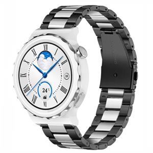 Strap-it Huawei Watch GT 3 Pro 43mm stalen band (zwart/zilver)