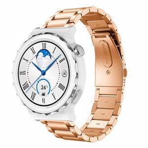 Strap-it Huawei Watch GT 3 Pro 43mm stalen band (Rosé goud)