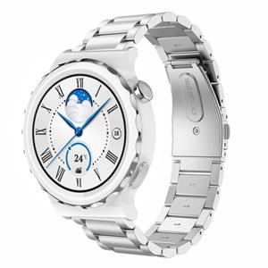 Strap-it Huawei Watch GT 3 Pro 43mm stalen band (zilver)