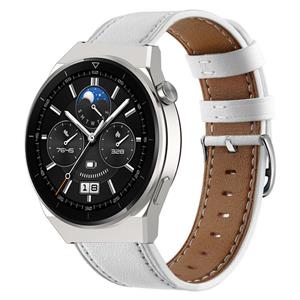 Strap-it Huawei Watch GT 3 Pro 46mm bandje leer (wit)