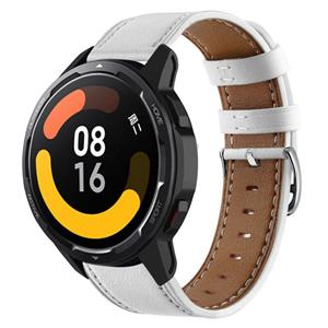 Strap-it Xiaomi Watch S1 bandje leer (wit)