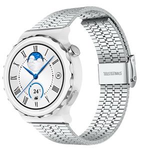 Strap-it Huawei Watch GT 3 Pro 43mm luxe stalen bandje (zilver)