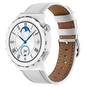 Strap-it Huawei Watch GT 3 Pro 43mm bandje leer (wit)