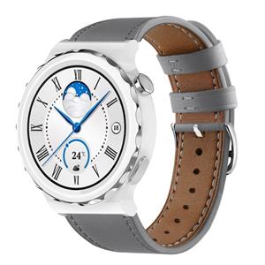 Strap-it Huawei Watch GT 3 Pro 43mm bandje leer (grijs)