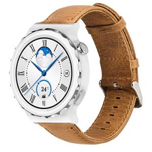 Strap-it Huawei Watch GT 3 Pro 43mm leren bandje (bruin)