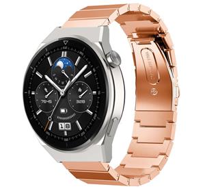 Strap-it Huawei Watch GT 3 Pro 46mm metalen bandje (rosé goud)