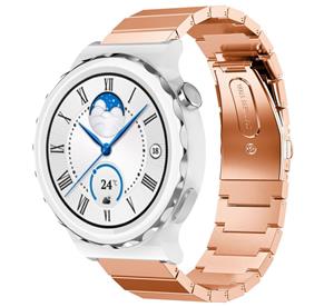 Strap-it Huawei Watch GT 3 Pro 43mm metalen bandje (rosé goud)