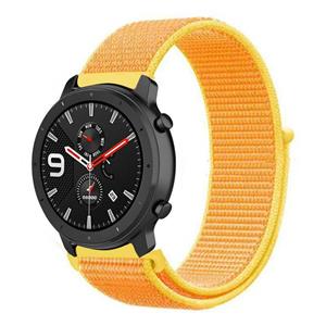Strap-it Xiaomi Amazfit GTR nylon band (lichtgeel)