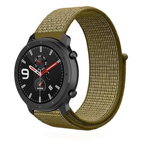 Strap-it Xiaomi Amazfit GTR nylon band (olijf)