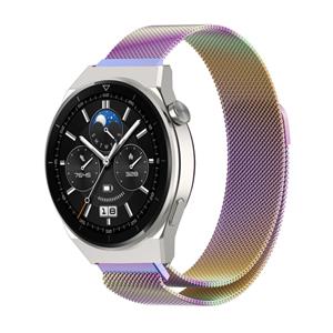 Strap-it Huawei Watch GT 3 Pro 46mm Milanese band (regenboog)