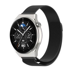 Strap-it Huawei Watch GT 3 Pro 46mm Milanese band (zwart)