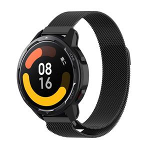 Strap-it Xiaomi Watch S1 Milanese band (zwart)