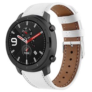 Strap-it Xiaomi Amazfit GTR bandje leer (wit)