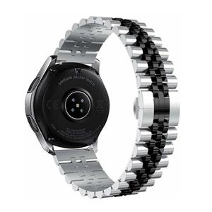 Strap-it Xiaomi Amazfit GTR Jubilee stalen band (zilver/zwart)