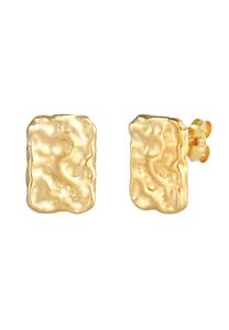 Elli Dames Oorknopjes Plaatjes Vintage Look van verguld 925 Sterling Zilver