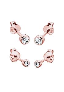 Elli Oorbellen Dames Set Basis met Kristallen in 925 Sterling Zilver