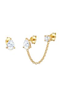 Elli Dames Filigraan Fonkeling met Cubic Zirconia Kristallen in 925 Sterling Zilver Verguld