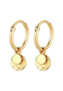 Elli Dames Creolen Plaat Vintage Trend Blogger in 925 Sterling Zilver