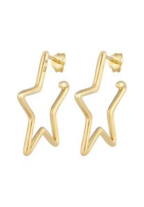 Elli Dames Creolen Ster Astro Speels Filigraan in 925 Sterling Zilver