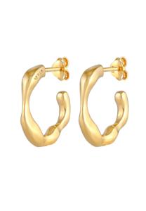 Elli PREMIUM Elli PREMIUM oorbellen Dames Creools structuur statement elegant in 925 sterling zilver