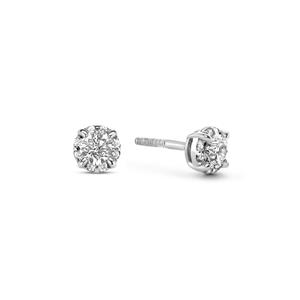 Siebel Bi color oorknoppen met diamant E137-SFM-09-040-M
