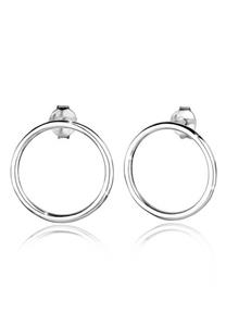 Elli cirkel geo trend minimal filigraan 925 zilver verguld