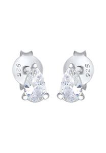 Elli Dames Oorbellen Elegant Klassiek met Zirkonia Kristallen in 925 Sterling Zilver Verguld