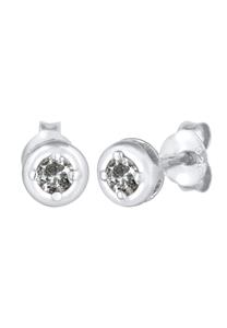 Elli DIAMONDS Dames oorbellen Elegant Zoutpeper met diamant (0.11 ct.) in 925 sterling zilver