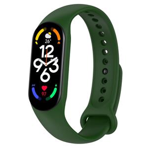 Strap-it Xiaomi Mi Band 7 siliconen bandje (legergroen)