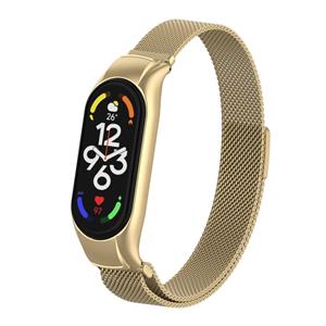 Strap-it Xiaomi Mi Band 7 Milanese band (retro goud)