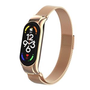 Strap-it Xiaomi Mi Band 7 Milanese band (rosé goud)