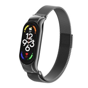 Strap-it Xiaomi Mi Band 7 Milanese band (zwart)