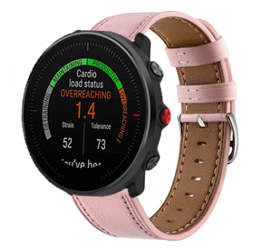 Strap-it Polar Vantage M leren bandje (roze)