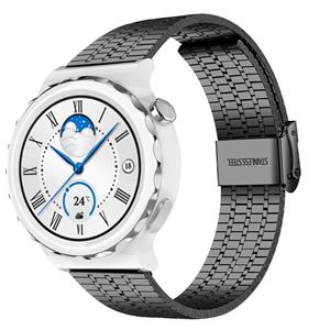 Strap-it Huawei Watch GT 3 Pro 43mm luxe stalen bandje (zwart)