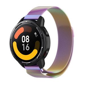 Strap-it Xiaomi Watch S1 Milanese band (regenboog)